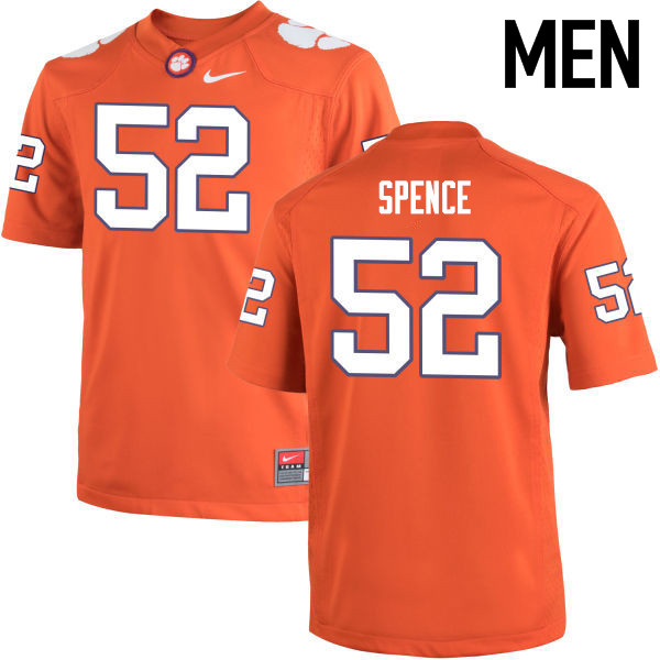 Men Clemson Tigers #52 Austin Spence College Football Jerseys-Orange